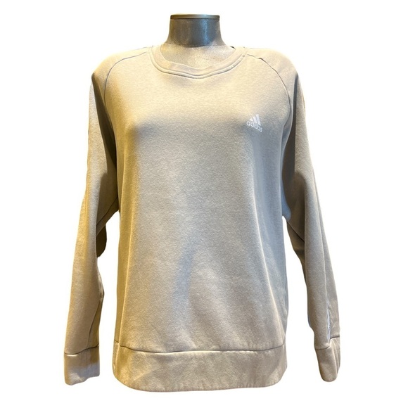 Adidas Women's Tiro Tape Crewneck Sweatshirt (Grey/White, Extra large - Picture 6 of 13